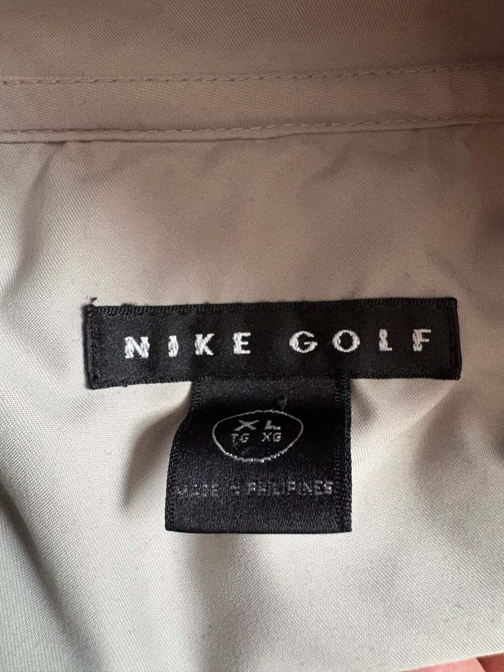 Nike Golf Men's Lightweight Full Zip Windbreaker Jacket Beige XL - Picture 2 of 5